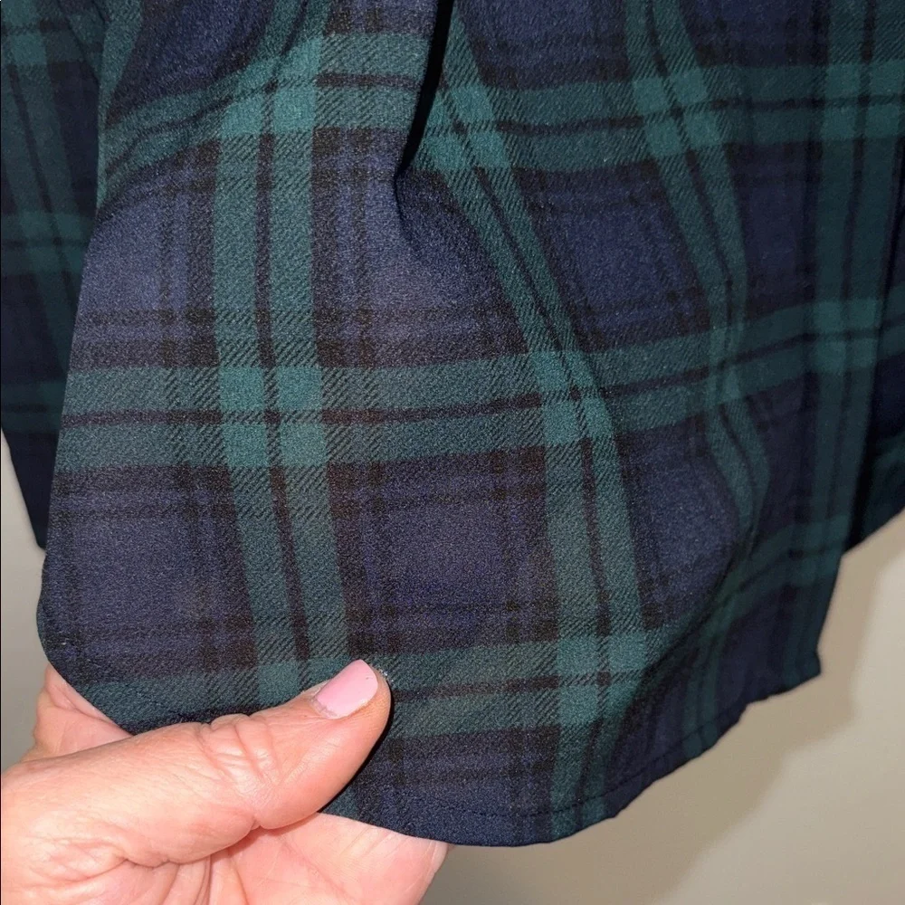 J. Crew Tartan Plaid Sheer Blouse / size small. B8